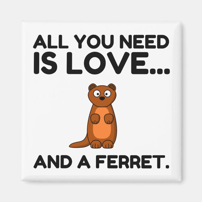 LOVE AND A FERRET MAGNET (Front)