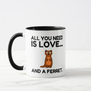LOVE AND A FERRET MUG