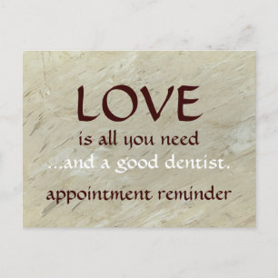Love And A Good Dentist Postcard
