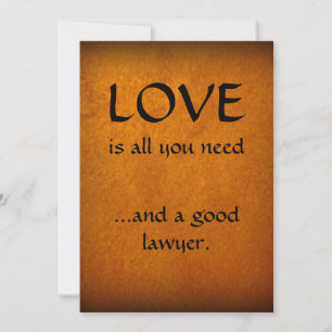 Love And A Good Lawyer Thank You Card