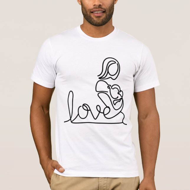 Love and a Mother holding a baby T-Shirt (Front)