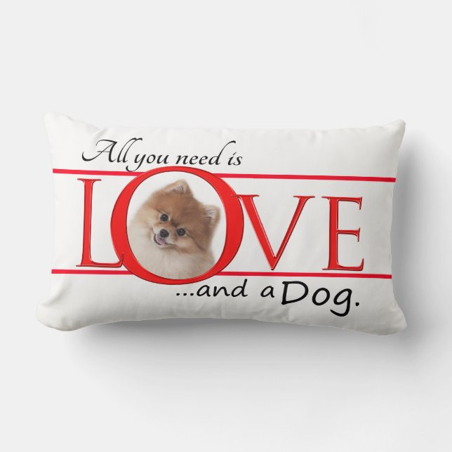 Love and a Pomeranian Pillow (Front)