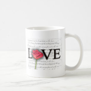 Love and a rose coffee mug