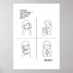 Love and Affection Comic Strip Poster