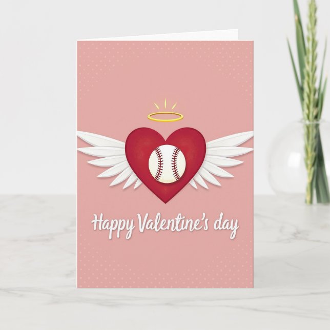 Love And Baseball Valentines Card (Front)