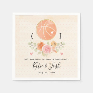 Love and Basketball Wedding Paper Napkins