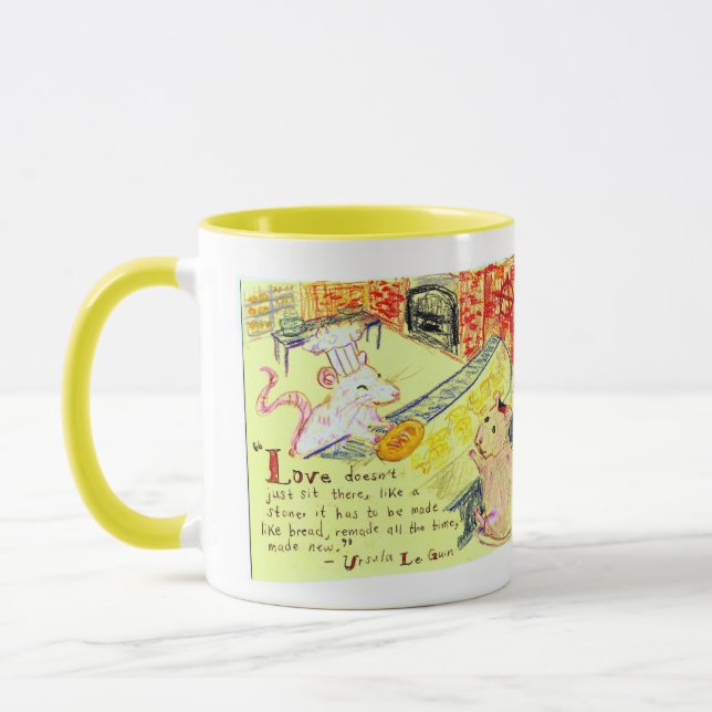 Love and Bread Anarchist Bakery Rats Mug (Left)