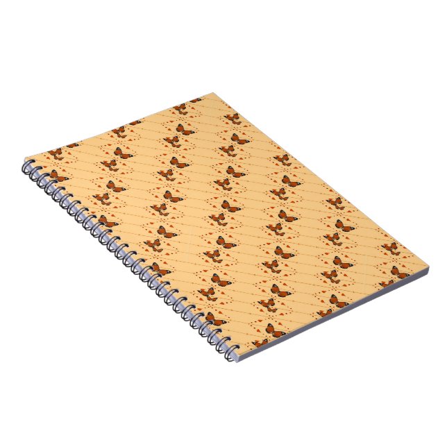 Love and Butterflies in orange Notebook (Right Side)