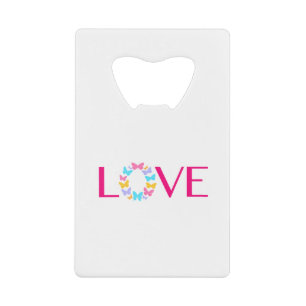 Love and Butterflies Stainless Steel Bottle Opener