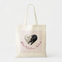 "Love and Cats" Tote Bag