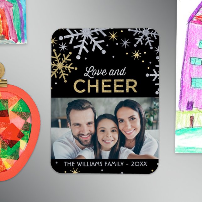 Love and Cheer | Silver Gold Photo Magnet (Creator Uploaded)