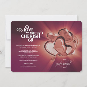Love and Cherish Wedding Invitation