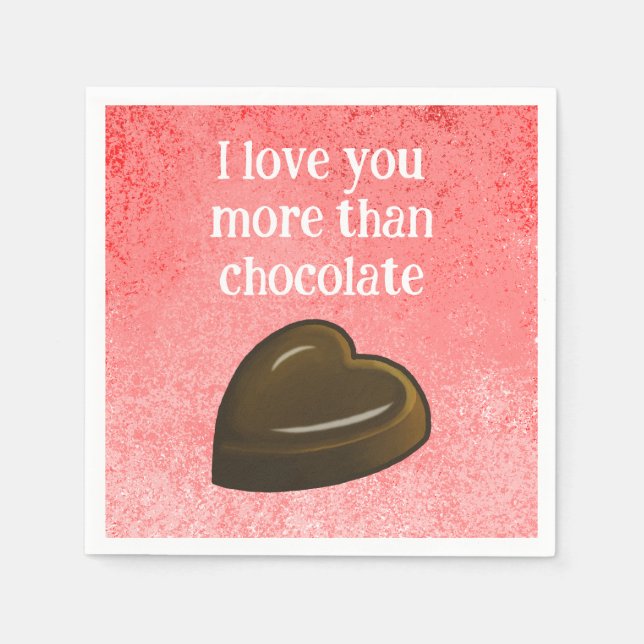 Love and Chocolate Napkin (Front)