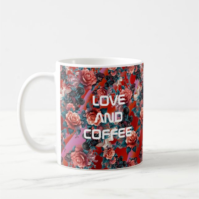Love and Coffee Coffee Mug (Left)