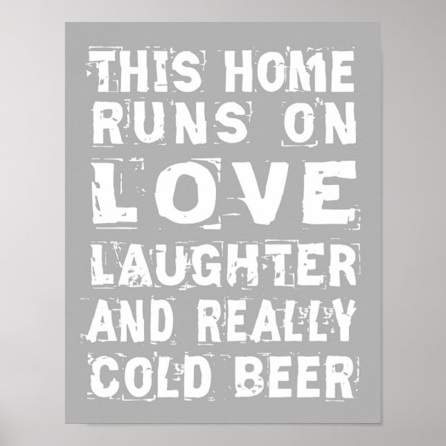 Love and Cold Beer Poster (Front)