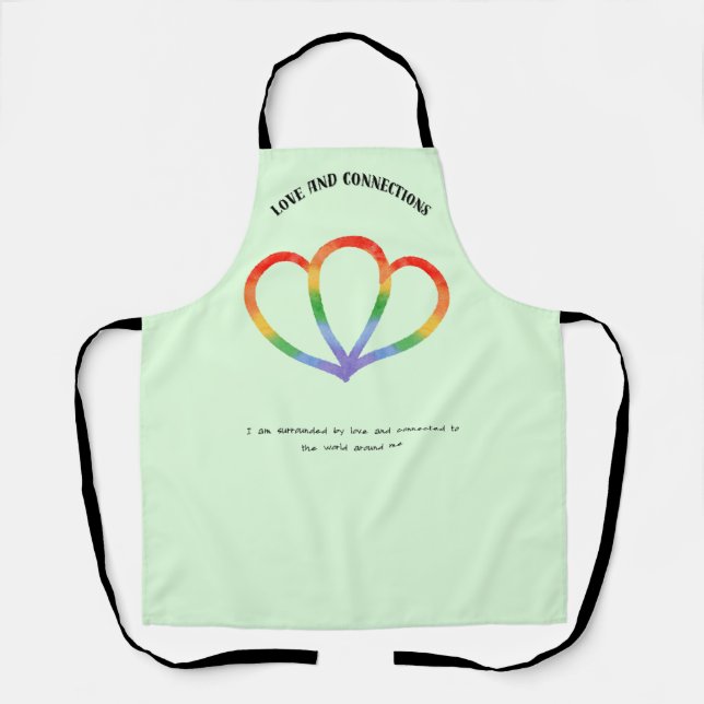 Love and Connection Positive Affirmation Apron (Front)