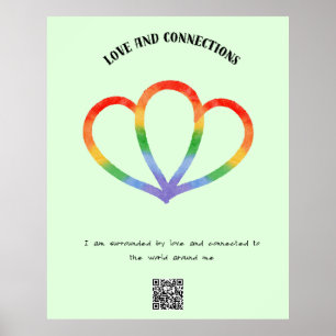 Love and Connection Positive Affirmation Poster