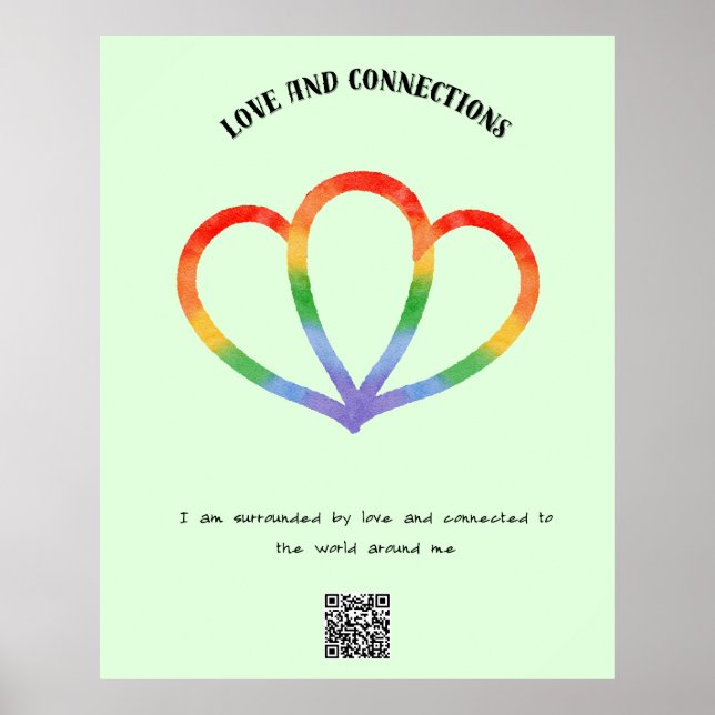 Love and Connection Positive Affirmation Poster (Front)