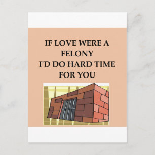 love and crime postcard