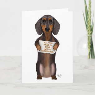 Love and Dachshund Card