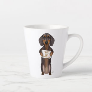 Love and Dachshund Latte Mug