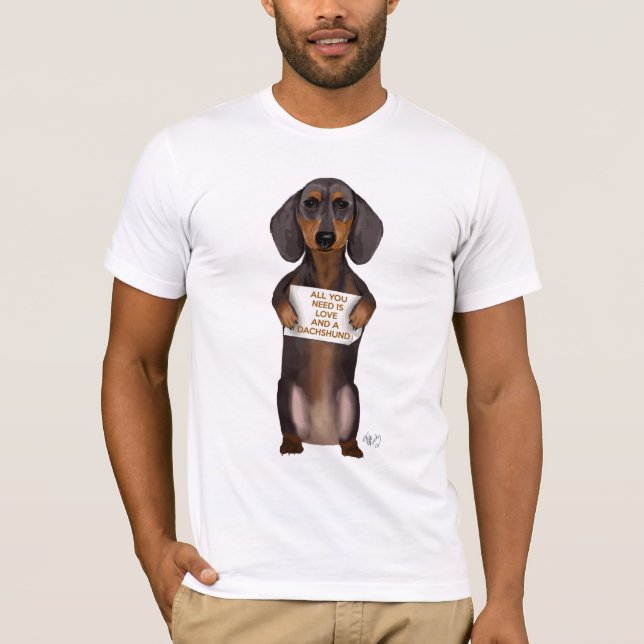 Love and Dachshund T-Shirt (Front)