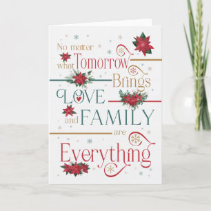 Love and Family Are Everything Poinsettias Holiday Card