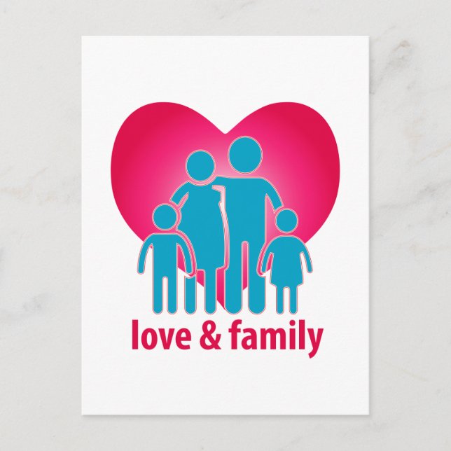 Love and family postcard (Front)