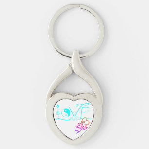 Love and Flower Key Chain