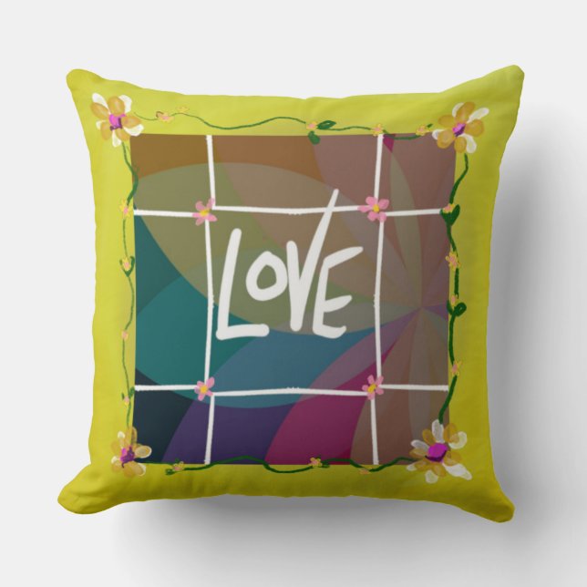 Love and Flowers  Cushion (Front)