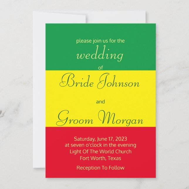 "LOVE AND FREEDOM" - Juneteenth - Summer Wedding Invitation (Front)