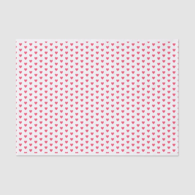 Love and Friendship Bright Red Hearts Tissue Paper (Front)