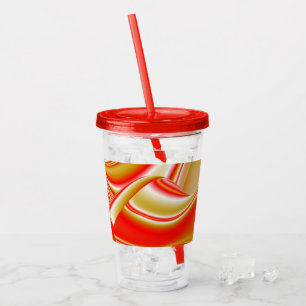 Love and Gold Abstract 3D Rainbowart Acrylic Tumbler