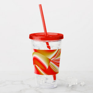 Love and Gold Abstract 3D Rainbowart Acrylic Tumbler