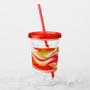 Love and Gold Abstract 3D Rainbowart Acrylic Tumbler