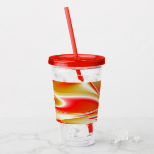 Love and Gold Abstract 3D Rainbowart Acrylic Tumbler
