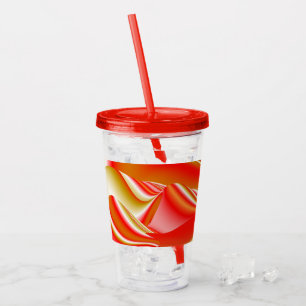 Love and Gold Abstract 3D Rainbowart Acrylic Tumbler
