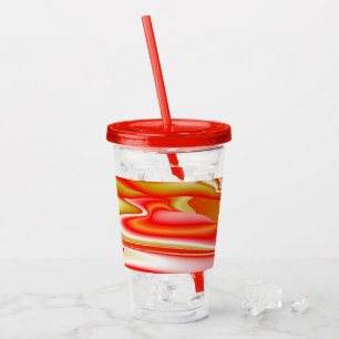 Love and Gold Abstract 3D Rainbowart Acrylic Tumbler