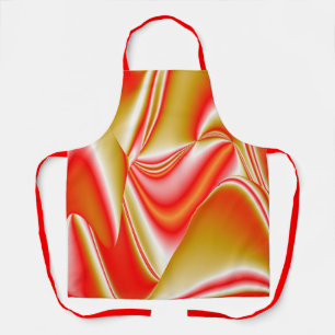 Love and Gold Abstract 3D Rainbowart Apron