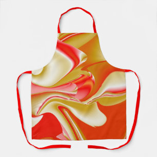 Love and Gold Abstract 3D Rainbowart Apron