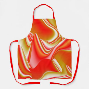 Love and Gold Abstract 3D Rainbowart Apron
