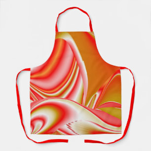 Love and Gold Abstract 3D Rainbowart Apron