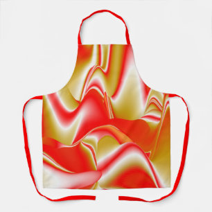 Love and Gold Abstract 3D Rainbowart Apron
