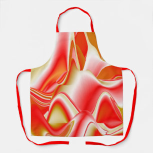Love and Gold Abstract 3D Rainbowart Apron