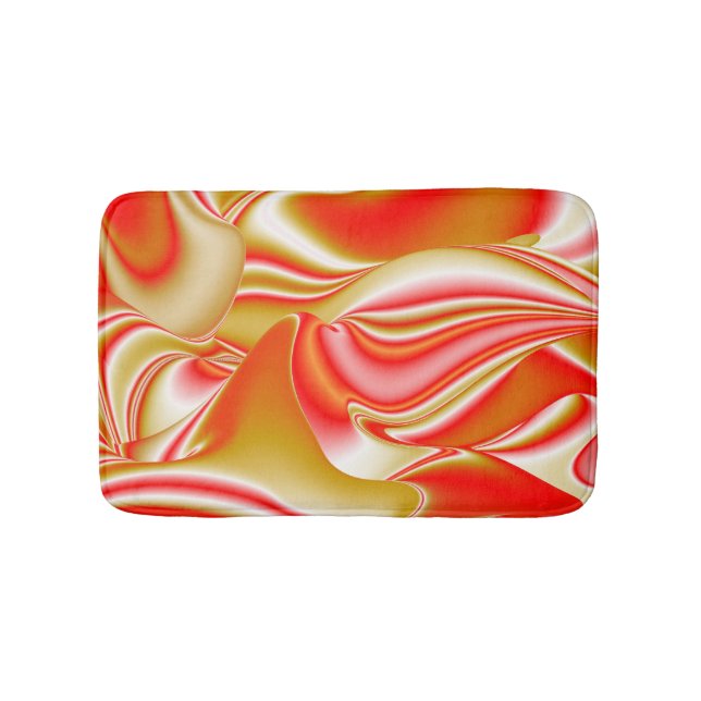 Love and Gold Abstract 3D Rainbowart Bath Mat (Front)