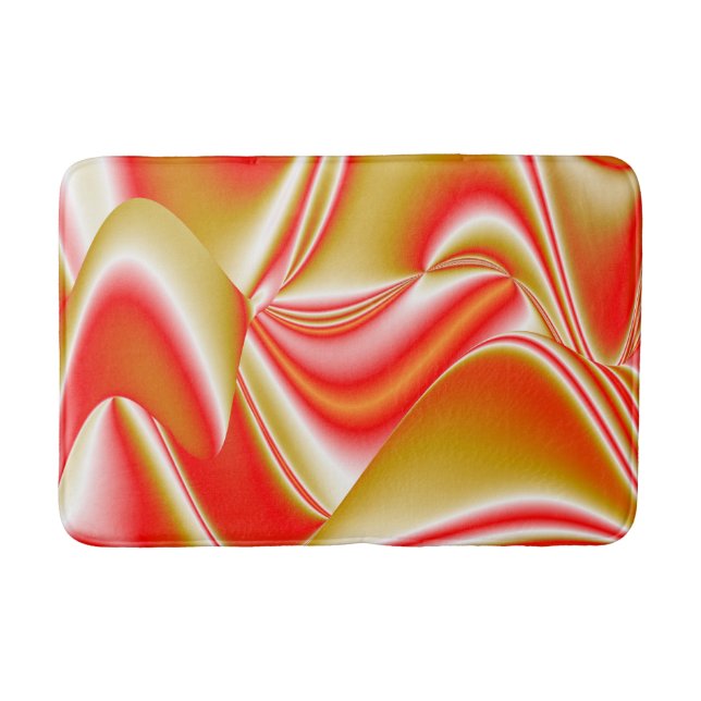 Love and Gold Abstract 3D Rainbowart Bath Mat (Front)