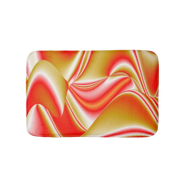 Love and Gold Abstract 3D Rainbowart Bath Mat (Front)