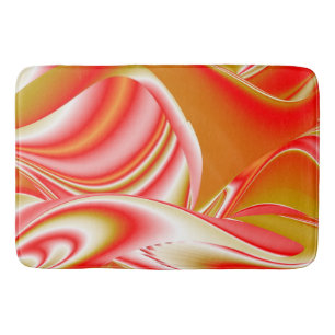 Love and Gold Abstract 3D Rainbowart Bath Mat
