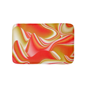Love and Gold Abstract 3D Rainbowart Bath Mat
