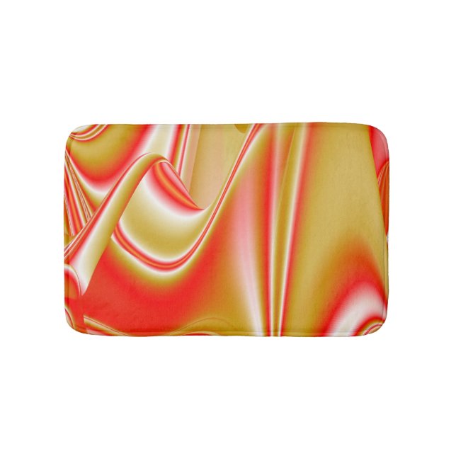 Love and Gold Abstract 3D Rainbowart Bath Mat (Front)